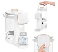 Lionelo Babypresto 2.0 Preparador de Biberones, Dispensador de Agua, Blanco | Dosificación 30-300 ml, 40-100°C, 1200 W, Lámpara UV, Depósito 3 L, Descloración, Memoria, Luz Nocturna, Bloqueo Táctil
