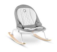 Lionelo Balancín ROSA para recién nacidos, columpio para bebés, columpio para niños pequeños, giratorio 90°, plegable (gris/blanco)