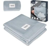 Lionelo Manta de bambú - Ligera 100x75 cm, 100% algodón, natural, hipoalergénica, antibacteriana