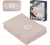 lionelo Bamboo Blanket Manta de Bambú Manta Ligera de bambú, 100% algodón, 100 x 75 cm, Natural, Suave, antibacteriana, hipoalergénica, Desde el 1er día de Vida del recién Nacido