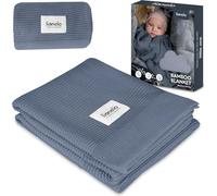 lionelo Bamboo Blanket Manta de Bambú Manta Ligera de bambú, 100% algodón, 100 x 75 cm, Natural, Suave, antibacteriana, hipoalergénica, Desde el 1er día de Vida del recién Nacido