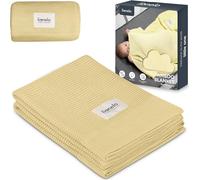 lionelo Bamboo Blanket Manta de Bambú Manta Ligera de bambú, 100% algodón, 100 x 75 cm, Natural, Suave, antibacteriana, hipoalergénica, Desde el 1er día de Vida del recién Nacido