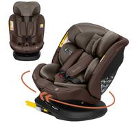 Lionelo Bastiaan Plus i-Size Silla de Coche 40-150 cm Giratoria 360° ISOFIX | A contramarcha hasta 105 cm (aprox. 4 años), alerta electrónica Top Tether, reductor Dri-Seat y reposacabezas regulable