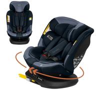 Lionelo Bastiaan Plus i-Size Silla de Coche 40-150 cm Giratoria 360° ISOFIX | A contramarcha hasta 105 cm (aprox. 4 años), alerta electrónica Top Tether, reductor Dri-Seat y reposacabezas regulable