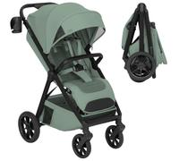 Lionelo Bett Silla de Paseo hasta 22 kg, Plegable, Reclinable, Ventilada | Carrito de bebé con Dri-Seat, ruedas PU con suspensión, ThermBag, portavasos, cubrepiernas, mosquitera, burbuja y capota XXL