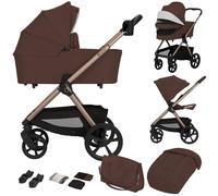 Lionelo Carmine 2 en 1 Carrito Bebé (0-4 Anos, 0-22 kg) Capazo y y Silla de Paseo, Ruedas GravelTech, Amortiguacion, Posición Reclinable, UPF50+, Ventilacion, Hebilla Magnetica, Asiento Reversible