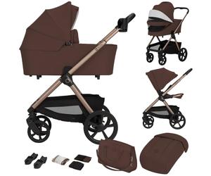 Lionelo Carmine 2 en 1 Carrito Bebé (0-4 Anos, 0-22 kg) Capazo y y Silla de Paseo, Ruedas GravelTech, Amortiguacion, Posición Reclinable, UPF50+, Ventilacion, Hebilla Magnetica, Asiento Reversible