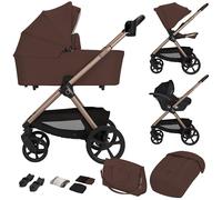 Lionelo Carmine 3 en 1 Carrito De Bebe 3 En 1 (0-4 Anos, 0-22 kg), Sistema De Viaje ADAC Con Silla De Coche, Capazo y Silla, Ruedas GravelTech, Suspensión, Posición Reclinable, Ventilación UPF50+