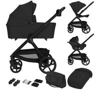 Lionelo Carmine 3 en 1 Carrito De Bebe 3 En 1 (0-4 Anos, 0-22 kg), Sistema De Viaje ADAC Con Silla De Coche, Capazo y Silla, Ruedas GravelTech, Suspensión, Posición Reclinable, Ventilación UPF50+