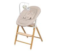 Lionelo Celia Set Trona Bebé de Madera Evolutiva 4 en 1 con Hamaca Bebé para Recién Nacido, Arnés de 5 Puntos, Respaldo 2 Posiciones, Bandeja para Lavavajillas, Funda Lavable, hasta 9 kg/15 kg/90 kg