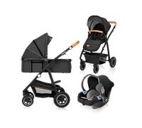 lionelo Carrito de bebé Combi Amber 3 en 1 Grey Graphite