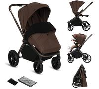 LIONELO Cochecito infantil MIKA PLUS de 6 a 48 meses a 22 kg, respaldo ajustable y reposapiés, amortiguación, ruedas giratorias de PU de 360 °, cabina impermeable XXL, UPF50+