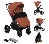 LIONELO Cochecito infantil MIKA PLUS de 6 a 48 meses a 22 kg, respaldo ajustable y reposapiés, amortiguación, ruedas giratorias de PU de 360 °, cabina impermeable XXL, UPF50+