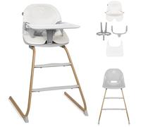 LIONELO DALIA 2 en 1 Trona para bebe de 6 a 36 meses 15 kg, Silla baja para niños mayores de hasta 60 kg, Arnés de 5 puntos, 2 Reposapiés, Bandeja, Crece con el niño (Natural)