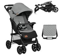 LIONELO Emma Plus Silla de paseo hasta 15 kg 6-36M Respaldo ajustable Cinturón de seguridad de 5 puntos Capucha profunda Organizador para padres