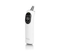 Lionelo FeverScan Termómetro infrarrojo para frente y oído | Medición en 1 segundo, modo para objetos y alimentos, alarma de fiebre y memoria de 40 mediciones