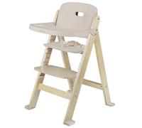 LIONELO Floris trona de madera para bebé 3 en 1, trona de bebe, silla alta regulable, de 6 a 36 meses/hasta 12 años, cinturones de seguridad de 5 puntos, hasta 15 kg / 40 kg (Beige)