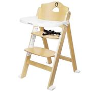 LIONELO Floris trona de madera para bebé 3 en 1, trona de bebe, silla alta regulable, de 6 a 36 meses/hasta 12 años, cinturones de seguridad de 5 puntos, hasta 15 kg / 40 kg (Natural)