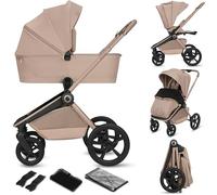 Lionelo Freya Carrito Bebé 2en1 (0-4 Años, 0-22 Kg), Capazo Plegable y Silla de Paseo, Plegable, Suspensión y Ruedas PU, Capota UPF50+, Hebilla Magnética, Ventilación, Accesorios, Adaptadore