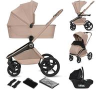 Lionelo Freya Carro Bebe 3 Piezas Carrito de Bebe 3 en 1 (0-4 Años, Hasta 22 Kg), Plegable Capazo, Silla y Silla de Coche I-Size 40-87 Cm, Suspensión, Ruedas PU, Capota UPF50+, Cochecito Bebe