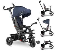 Lionelo Triciclo 2 en 1 Haari | Jeans en azul denim
