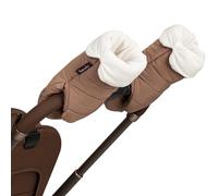 Lionelo Handmuff Oli Manoplas Carro Bebé, Guantes Silla de Paseo, Marrón | Guantes Carro Bebé Invierno, Set de 2, Cierre Magnético, Repelentes al Agua y Cortaviento, Forro Suave, Lavables a 30°C