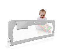 lionelo Hanna Barrera de Seguridad 150cm x 65cm - Protección contra caídas Cinturones SecureBelt Se Adapta a la mayoría de los colchones Malla aireada Fácil Montaje (Grey)