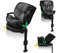 LIONELO Harmony I-SIZE Asiento infantil giratorio 360° para niños de 40 - 150 cm, montaje con Isofix + patas estabilizadoras, reposacabezas y respaldo ajustable, inserto de reducción Dri-Seat