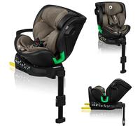 LIONELO HARMONY I-SIZE Silla Coche Bebé Giratoria 360o para Niños 40-150 CM, Fijación ISOFIX+Pata de Estabilización, Reposacabezas y Respaldo Ajustables, Reductor Dri-Seat (GREEN OLIVE)