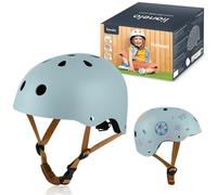 LIONELO Helmet Casco Protector Bicicleta Infantil, Ajustable 50-56 cm, Protector de Barbilla, Casco para Niñas y Niños con Certificado Intertek, Talla S (Blue)