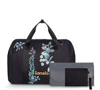 Lionelo Ida - Bolsa para cochecito de bebé, 2 bolsillos térmicos internos para biberones, bolsa para toallitas húmedas, cambiador, bolsa de cosméticos, correa de fijación al cochecito, Golden Moments,