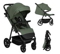 LIONELO IVA Silla Paseo Ligera Hasta 22 kg de 6 m a 4 años Ruedas Giratorias 360° Suspensión Total Ajuste del Manillar Respaldo y Reposapiés y Capota XXL UPF50+ Tejido Premium