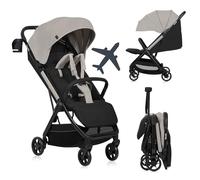 LIONELO Julie Air Carrito Bebe hasta 22 kg de 6 m a 4 años Para Avión Ruedas Giratorias 360° Suspensión Plegable con una Sola Mano Respaldo Ajustable Capota UPF50+, Ligero
