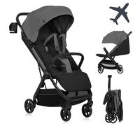 LIONELO Julie Air Carrito Bebe hasta 22 kg de 6 m a 4 años Para Avión Ruedas Giratorias 360° Suspensión Plegable con una Sola Mano Respaldo Ajustable Capota UPF50+, Ligero