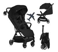 LIONELO Julie Air Carrito Bebe hasta 22 kg de 6 m a 4 años Para Avión Ruedas Giratorias 360° Suspensión Plegable con una Sola Mano Respaldo Ajustable Capota UPF50+, Ligero