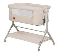 lionelo Leonie Plus 3 en 1 Cama de bebé Independiente hasta 9 kg, Cama supletoria y Cuna, Ajuste de Altura, Panel Lateral con ventilación, Panel Lateral Desmontable, Ruedas con Freno, Cesta Grande