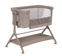 lionelo Leonie Plus 3 en 1 Cama de bebé Independiente hasta 9 kg, Cama supletoria y Cuna, Ajuste de Altura, Panel Lateral con ventilación, Panel Lateral Desmontable, Ruedas con Freno, Cesta Grande