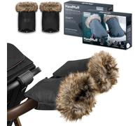 Lionelo LIONELO HANDMUFF - Calentador de manos para hombre y mujer, guantes de forro polar, impermeables y resistentes al viento, piel extraíble, talla universal