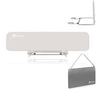 lionelo Lora XL Barrera portátil para Cama de bebé 45x150 cm inclinación Ajustable hasta 180°, Barrera Plegable para Cama de bebé, Mecanismo de Bloqueo StandSafe, Dispositivo antivuelco