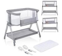 lionelo cuna colecho Luna Grey Concrete
