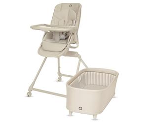 Lionelo Maddie Set Trona Bebé Evolutiva Multifunción 3 en 1, gira 360°, Hamaca Reclinable y Función Cuna con Ruedas, Arnés 5 Puntos, Limpieza Fácil, Plegable y Compacta, desde Nacimiento, 0-36 Meses