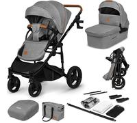 LIONELO MARI TOUR 2 en 1 Silla de paseo de bebé hasta 22 kg con Capazo, Respaldo ajustable Plegable Cinturones de 5 puntos Grandes Ruedas todoterreno 360º Amortiguación triple Capota XXL