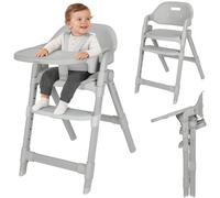 Lionelo Matt Trona Evolutiva Bebé 3 en 1, Plegable, con Cojín Suave, Gris | Desde 6 Meses, Trona hasta 15 kg y Silla hasta 110 kg, Asiento y Reposapiés Ajustables, Bandeja Lavavajillas, Arnés 5 Puntos