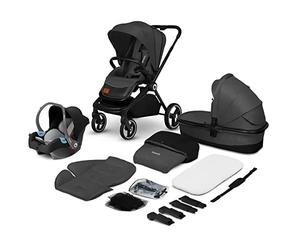 LIONELO Mika cochecito de bebé 3 piezas, coche de bebé 3 en 1, carrito para bebé, carro bebé 3 piezas el conjunto, silla de paseo, capazo y silla de coche