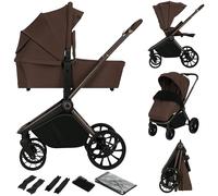 LIONELO MIKA PLUS 2 en 1 Cochecito de bebé 0-48 meses hasta 22 kg Capazo hasta 9 kg, Ajuste de Respaldo y Reposapiés, Suspensión, AiryDots, Ruedas de PU giratorias 360° Capota XXL