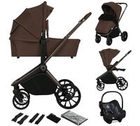 LIONELO MIKA PLUS 3 en 1 Silla de Paseo Bebe 0-48 meses a 22 kg Capazo hasta 9 kg Silla de Coche Portabebés hasta 13 kg, Respaldo Ajustable, Suspensión, Ruedas 360° Capota XXL Carrito de Bebe