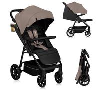 LIONELO MIRA Carrito bebé hasta 22 kg de 6 m a 4 años Ruedas giratorias 360° Amortiguación total Respaldo y reposapiés ajustables Capota XXL UPF50+ Amplia cesta hasta 3 kg