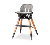 LIONELO Mona trona para bebés 4 en 1, ajustable, plegable, tronas de bebe, pies antideslizantes, de 6 a 36 meses, cinturones de seguridad, capacidad de carga de hasta 15 kg / 25 kg / 75 kg (Black)