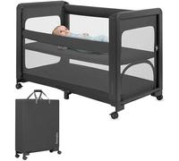 lionelo Patty Cuna De Viaje 5 En 1, Cuna De Viaje Bebe Colecho, Cuna De Bebe con Colchón De Espuma, Parque Cuna Plegable con Bolsa Y Ruedas, para Bebés Desde Nacimiento hasta 15 Kg