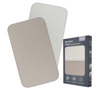 LIONELO Sábana Bajera Cuna de Bambú con Elástico 80x42 cm, Juego de 2 uds. Infantil, para Camas Supletorias y Moisés, Material Natural, Transpirable, Agradable a la Piel, Bamboo Sheet